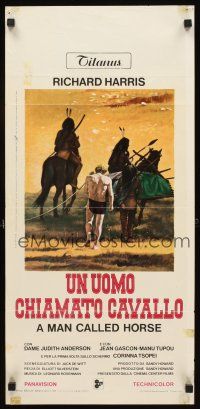 2y213 MAN CALLED HORSE Italian locandina '70 Richard Harris becomes Native American warrior!