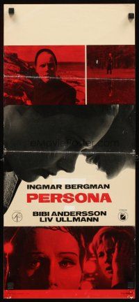 2y223 PERSONA Italian locandina '66 different images of Ullmann & Bibi Andersson, Bergman classic!