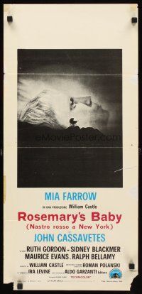 2y236 ROSEMARY'S BABY Italian locandina '68 Roman Polanski, Mia Farrow, creepy baby horror!