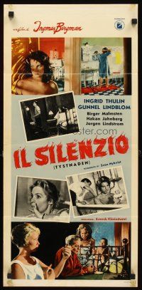 2y238 SILENCE Italian locandina '64 Ingmar Bergman's Tystnaden, Gunnel Lindblom!