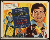 2z357 AS YOU LIKE IT 1/2sh R49 Sir Laurence Olivier in William Shakespeare's romantic comedy!