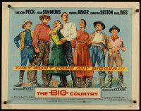 2z370 BIG COUNTRY style A 1/2sh '58 Gregory Peck, Charlton Heston, William Wyler classic!