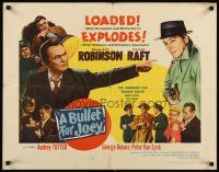 2z386 BULLET FOR JOEY 1/2sh '55 George Raft, Edward G. Robinson, film noir!