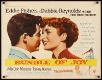 2z387 BUNDLE OF JOY style A 1/2sh '57 romantic super close up of Debbie Reynolds & Eddie Fisher!