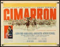 2z409 CIMARRON style A 1/2sh '60 directed by Anthony Mann, Glenn Ford, Maria Schell, cool art!