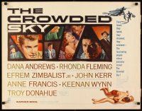2z426 CROWDED SKY 1/2sh '60 Dana Andrews, Rhonda Fleming, airplane disaster thriller!