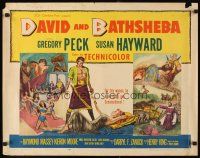 2z433 DAVID & BATHSHEBA style A 1/2sh'51 Gregory Peck broke God's commandment for sexy Susan Hayward