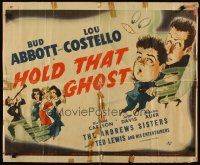 2z516 HOLD THAT GHOST 1/2sh '41 great art of scared Bud Abbott & Lou Costello, plus sexy babes!