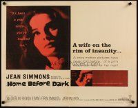 2z517 HOME BEFORE DARK 1/2sh '58 pretty untouched Jean Simmons is a wife on the rim of insanity!