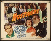 2z523 HOSTAGES style A 1/2sh '43 Luise Rainer, right out of Hitler's cracking Fortress Europe!