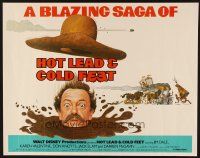 2z525 HOT LEAD & COLD FEET 1/2sh '78 Disney, Robert Butler directed, wacky art of Don Knotts!