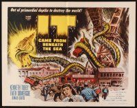 2z544 IT CAME FROM BENEATH THE SEA 1/2sh '55 Ray Harryhausen, a tidal wave of terror, cool art!