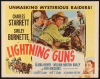 2z581 LIGHTNING GUNS 1/2sh '50 art of Charles Starrett as the Durango Kid with Smiley Burnette!