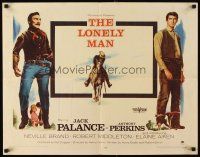 2z583 LONELY MAN 1/2sh '57 full-length art of Jack Palance & Anthony Perkins!