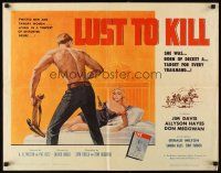 2z586 LUST TO KILL 1/2sh '59 great Bob Tollen art of sexy bad girl pulling a gun on cowboy!