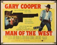 2z589 MAN OF THE WEST style A 1/2sh '58 Gary Cooper is the man of soft word, notched gun & fast draw