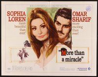 2z612 MORE THAN A MIRACLE 1/2sh '67 romantic art of sexy Sophia Loren & Omar Sharif!