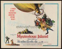 2z619 MYSTERIOUS ISLAND 1/2sh '61 Ray Harryhausen, Jules Verne sci-fi, cool hot-air balloon art!