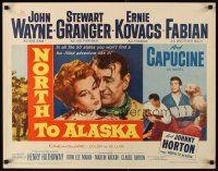 2z632 NORTH TO ALASKA 1/2sh '60 John Wayne & sexy Capucine in a fun-filled adventure in the Yukon!