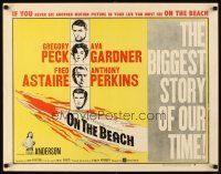 2z639 ON THE BEACH style B 1/2sh '59 Gregory Peck, Ava Gardner, Fred Astaire & Anthony Perkins!