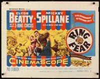 2z683 RING OF FEAR 1/2sh '54 Clyde Beatty and his gigantic 3-ring circus + Mickey Spillane!