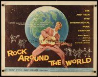 2z688 ROCK AROUND THE WORLD 1/2sh '57 early rock & roll, great artwork of Tommy Steele!