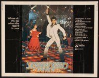 2z699 SATURDAY NIGHT FEVER 1/2sh '77 best image of disco dancer Travolta & Karen Lynn Gorney!