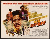2z712 SLAUGHTER'S BIG RIPOFF 1/2sh '73 the mob put the finger on BAD Jim Brown, cool Akimoto art!