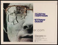 2z726 STRAW DOGS 1/2sh '72 Sam Peckinpah, c/u of Dustin Hoffman with broken glasses!