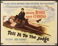 2z748 TELL IT TO THE JUDGE style B 1/2sh '49 Robert Cummings dumps water on Rosalind Russell!