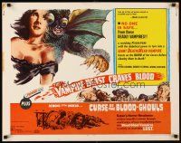2z774 VAMPIRE-BEAST CRAVES BLOOD/CURSE OF THE BLOOD-GHOULS 1/2sh '69 wild cheesy monster artwork!