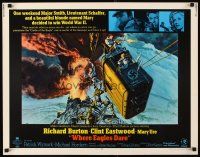 2z784 WHERE EAGLES DARE 1/2sh '68 Clint Eastwood, Richard Burton, Mary Ure, art by Frank McCarthy!