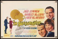 3b354 APARTMENT Belgian '60 Billy Wilder, Jack Lemmon, Shirley MacLaine!