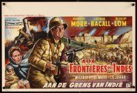 3b429 NORTH WEST FRONTIER Belgian '60 sexy Lauren Bacall & soldier Kenneth More, Flame Over India!