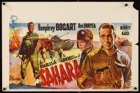 3b441 SAHARA Belgian R60s Wik art of World War II soldier Humphrey Bogart with gun!