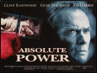 3b487 ABSOLUTE POWER DS British quad '97 great image of star & director Clint Eastwood!