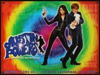 3b491 AUSTIN POWERS: INT'L MAN OF MYSTERY DS British quad '97 Mike Myers & Elizabeth Hurley!