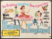 3b492 BABES IN TOYLAND British quad '61 Walt Disney, Ray Bolger, art of Tommy Sands, Annette!