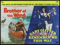 3b497 BROTHER OF THE WIND/REMEMBER ME THIS WAY British quad '70s weird double-bill!