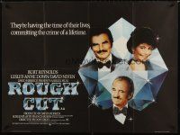 3b543 ROUGH CUT British quad '80 Don Siegel, Burt Reynolds, sexy Lesley-Anne Down, David Niven!