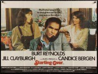 3b552 STARTING OVER British quad '79 Burt Reynolds, Jill Clayburgh, Candice Bergen!