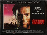 3b553 SUDDEN IMPACT British quad '83 Clint Eastwood is at it again as Dirty Harry, great image!