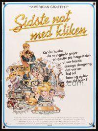 3b578 AMERICAN GRAFFITI Danish '74 George Lucas teen classic, it was the time of your life!