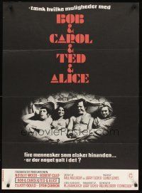 3b590 BOB & CAROL & TED & ALICE Danish '70 Natalie Wood, Elliott Gould, Dyan Cannon, Robert Culp!