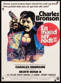 3b617 DEATH WISH II Danish '82 Charles Bronson is loose again and wants the filth off the streets!
