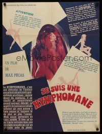 3b252 LIBIDO: THE URGE TO LOVE French 23x32 '71 great sexy mirror image, I Am a Nymphomaniac!