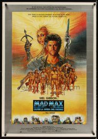 3b149 MAD MAX BEYOND THUNDERDOME Italian 1sh '85 cool image of Mel Gibson with shotgun!