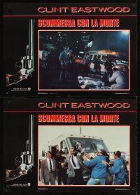 3b158 DEAD POOL set of 6 Italian photobustas '88 Clint Eastwood as tough cop Dirty Harry!