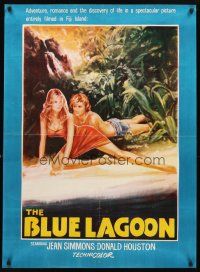 3b044 BLUE LAGOON Pakistani R70s art of sexy stranded Jean Simmons & Donald Houston!