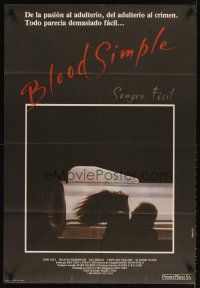 3b073 BLOOD SIMPLE Spanish '85 Joel & Ethan Coen, Frances McDormand, cool different noir image!